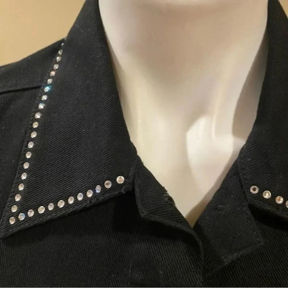 Christian Alexandr Crystal Trim Denim Jacket New - Picture 3 of 8